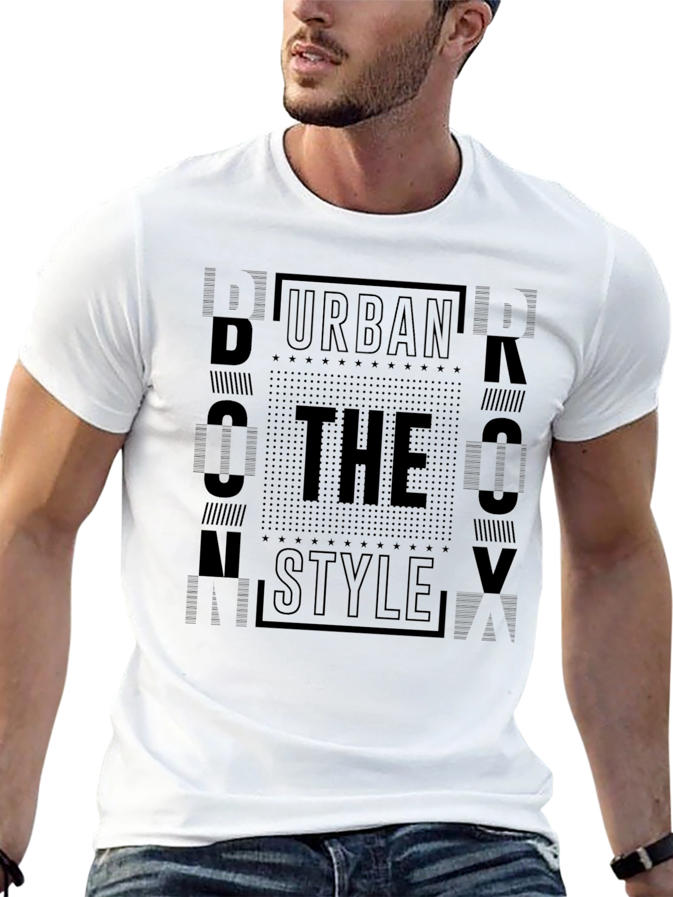 Urban Style Graphic Tee - Black