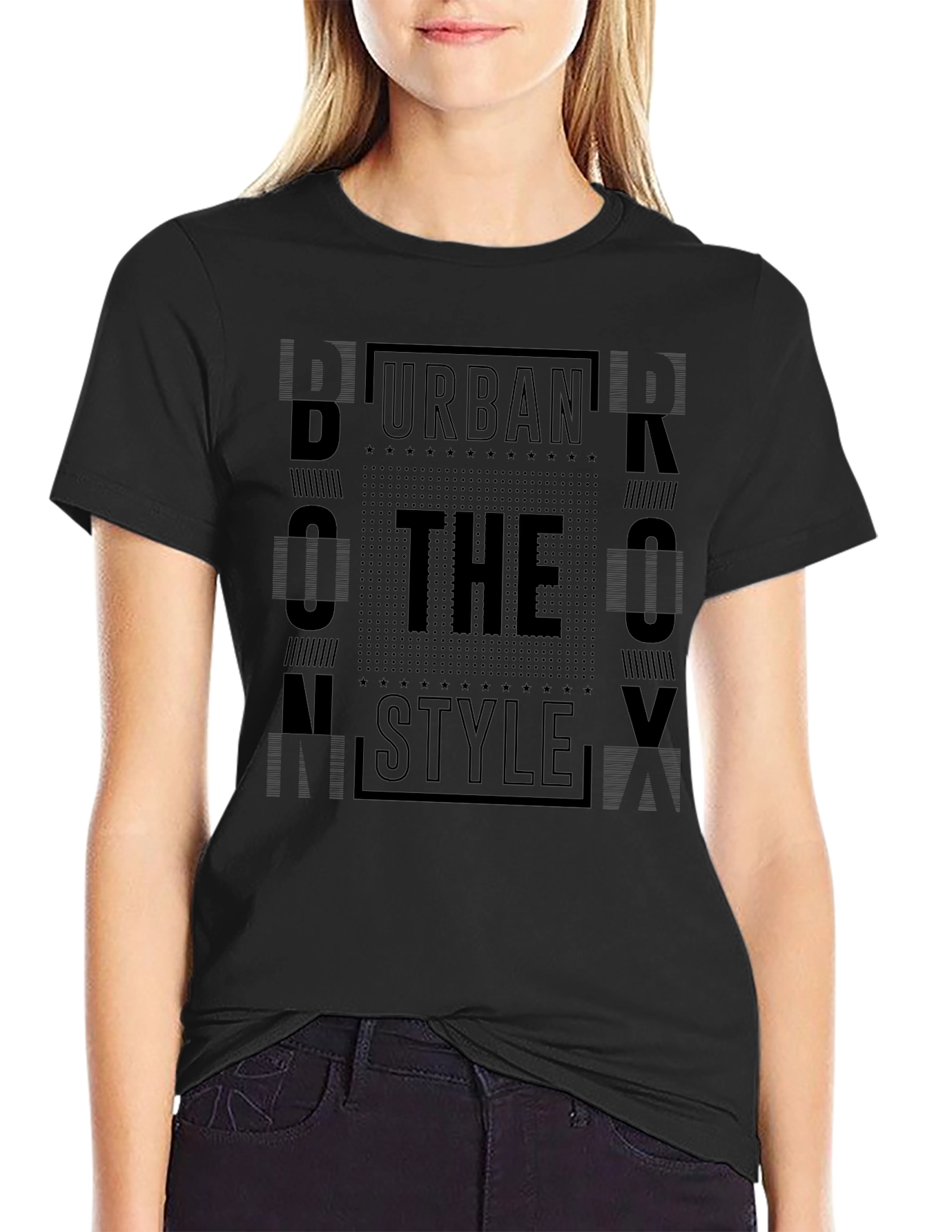 Urban Style Graphic Tee - Black