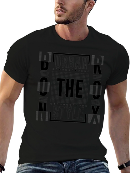 Urban Style Graphic Tee - Black