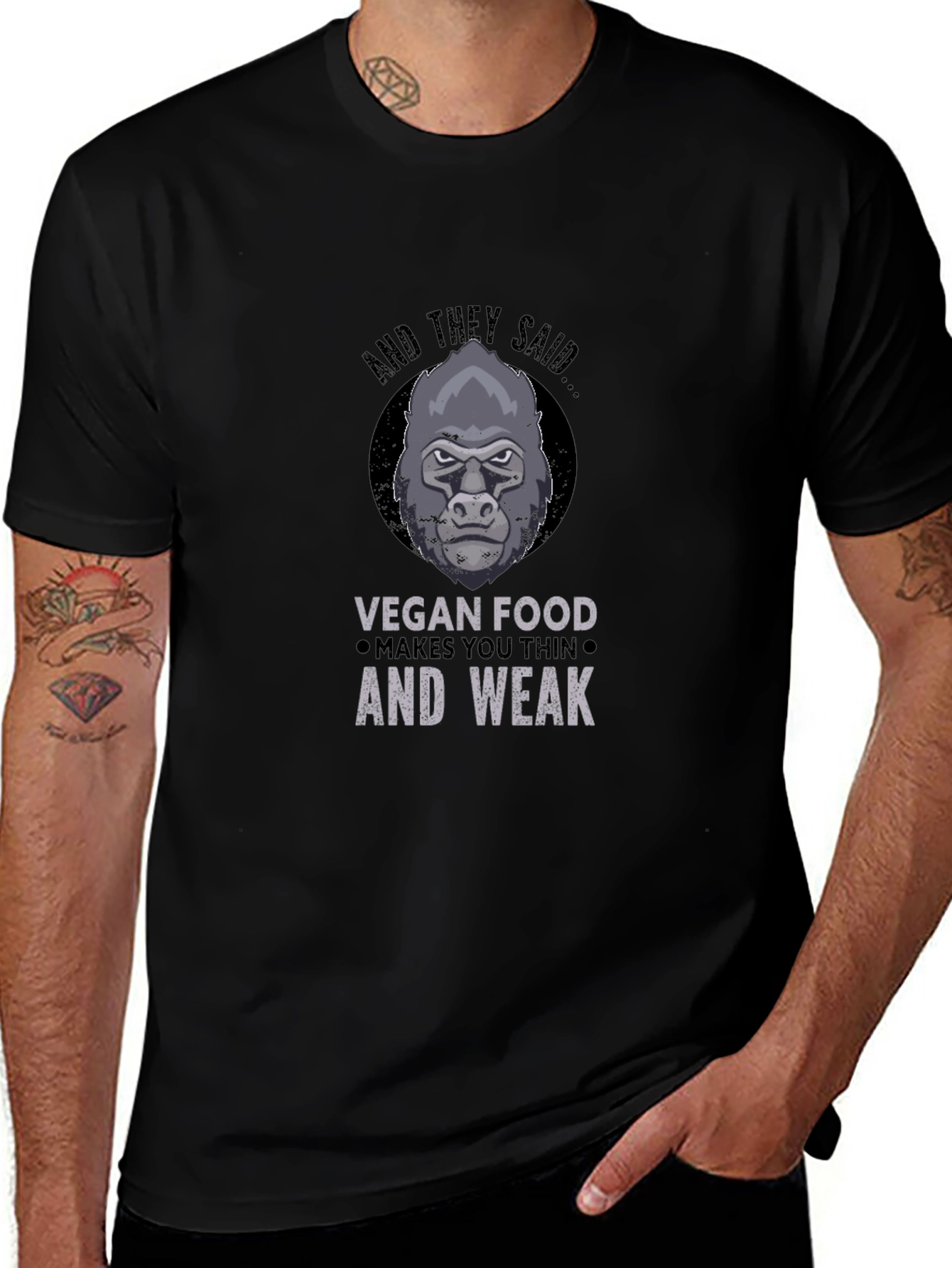 Vegan Gorilla T-Shirt: Strong Vegan Apparel