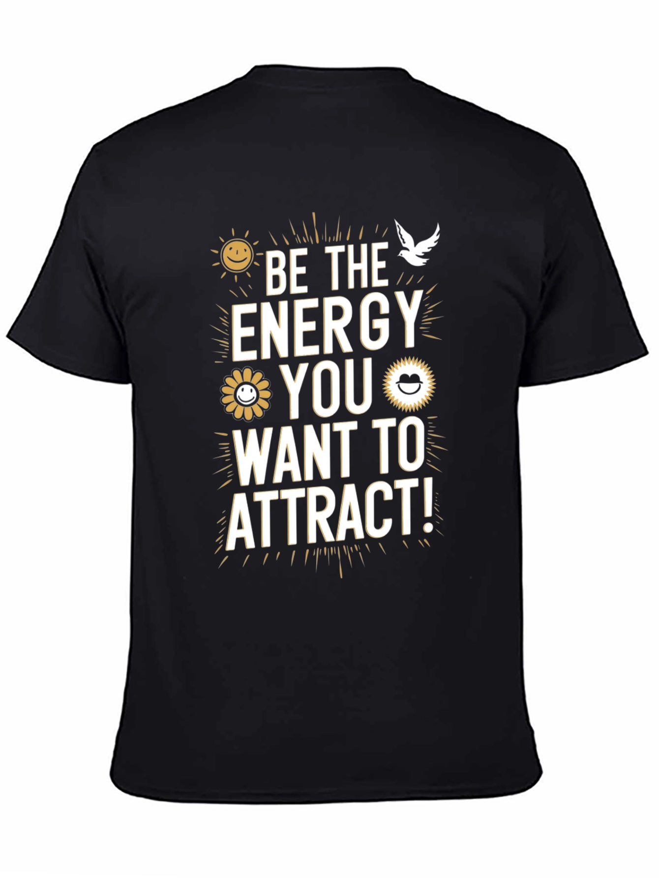 Be The Energy Black Graphic T-Shirt