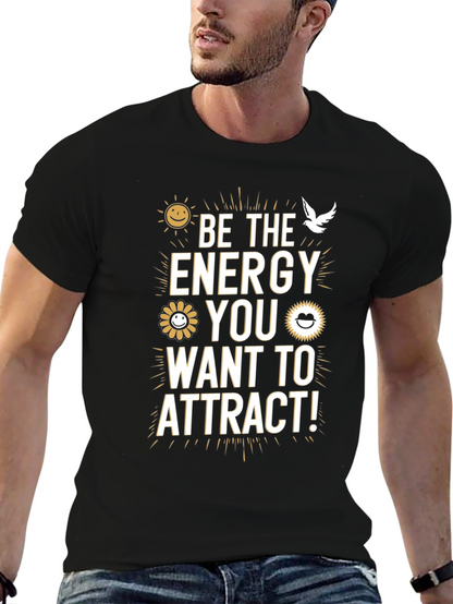 Be The Energy Black Graphic T-Shirt