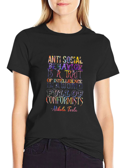 Anti-Social Behavior Nikola Tesla T-Shirt