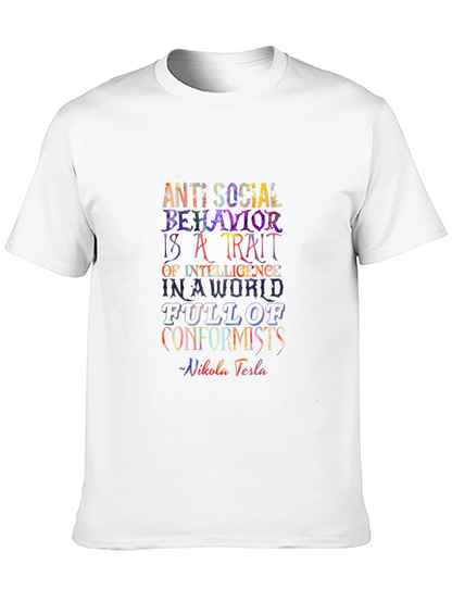 Anti-Social Behavior Nikola Tesla T-Shirt