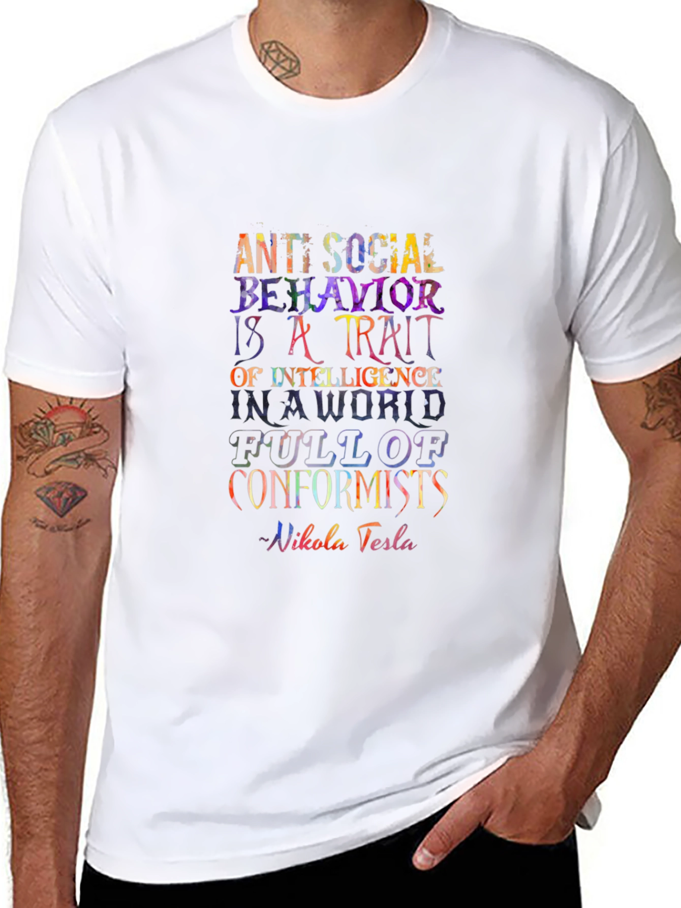 Anti-Social Behavior Nikola Tesla T-Shirt