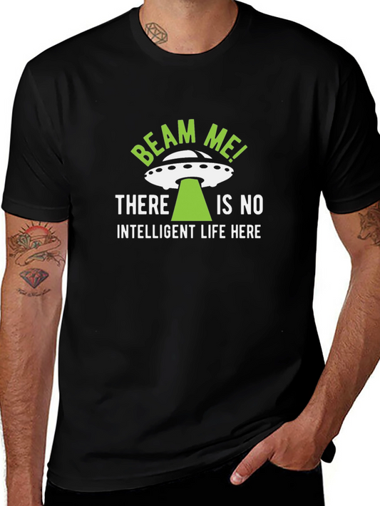 Beam Me Up T-Shirt Alien UFO Novelty Tee