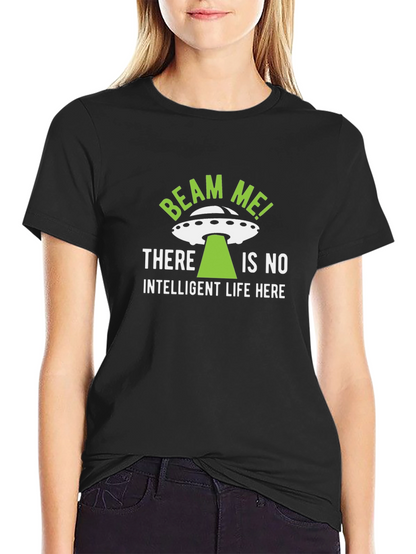 Beam Me Up T-Shirt Alien UFO Novelty Tee