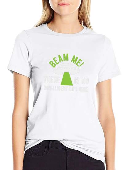Beam Me Up T-Shirt Alien UFO Novelty Tee