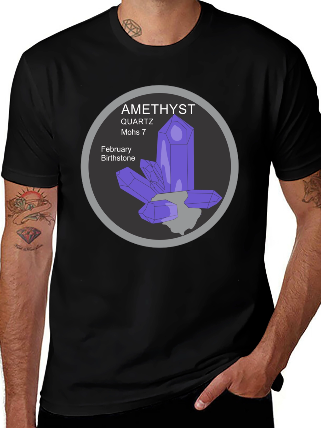 Amethyst Quartz February Birthstone T-Shirt