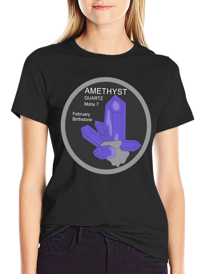 Amethyst Quartz February Birthstone T-Shirt