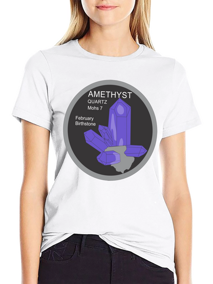 Amethyst Quartz February Birthstone T-Shirt