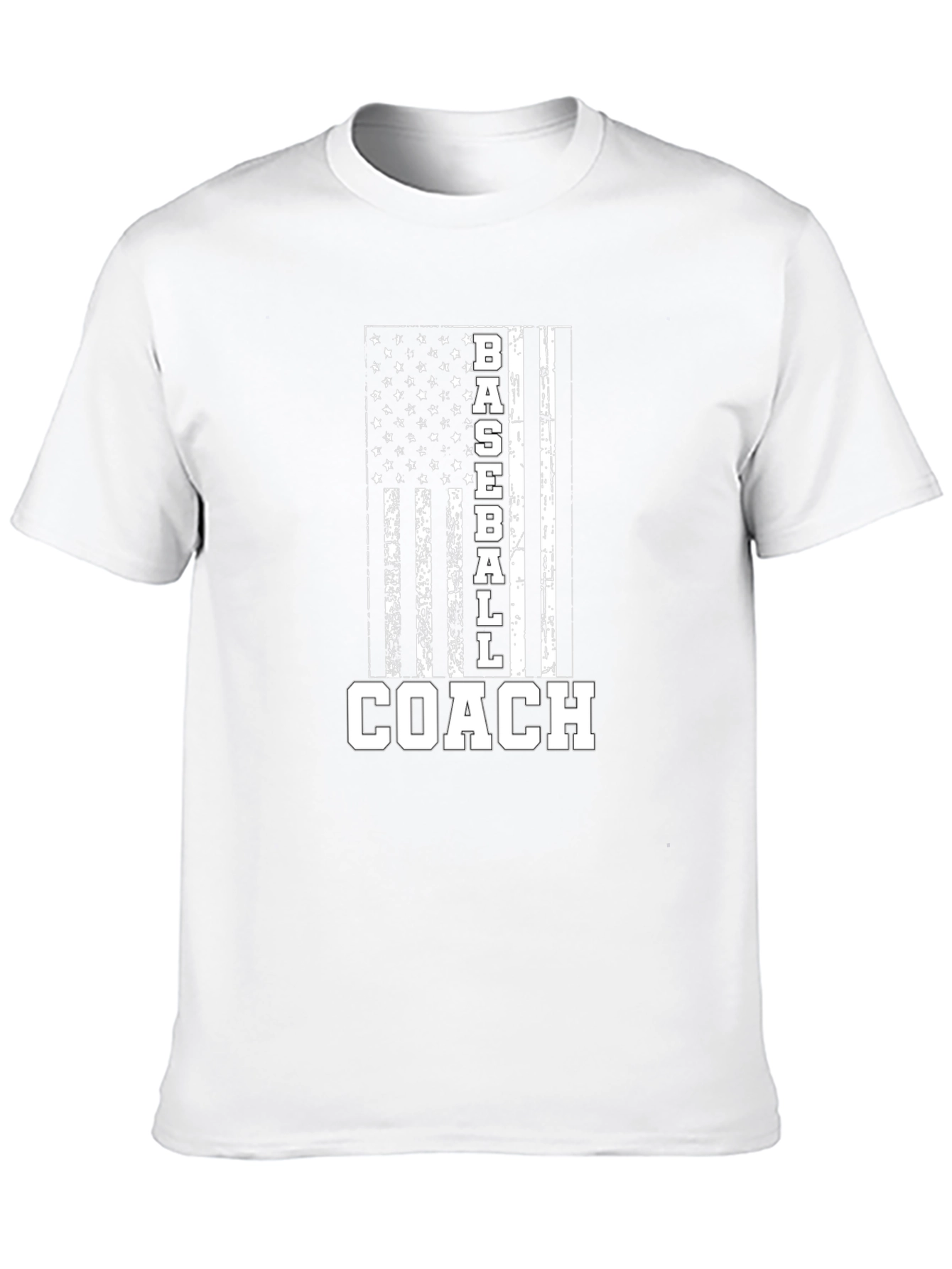 Baseball Coach American Flag T-Shirt