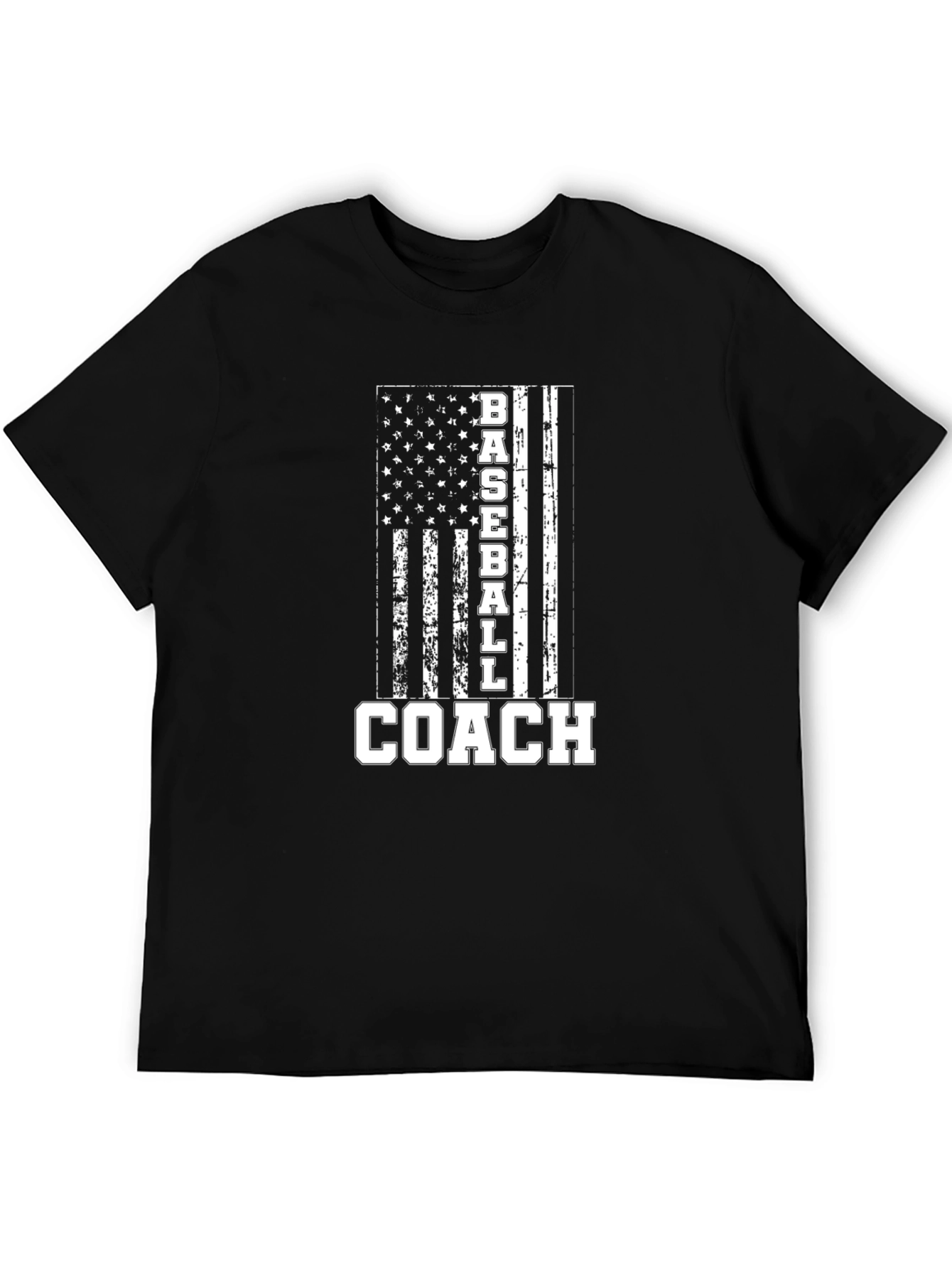 Baseball Coach American Flag T-Shirt