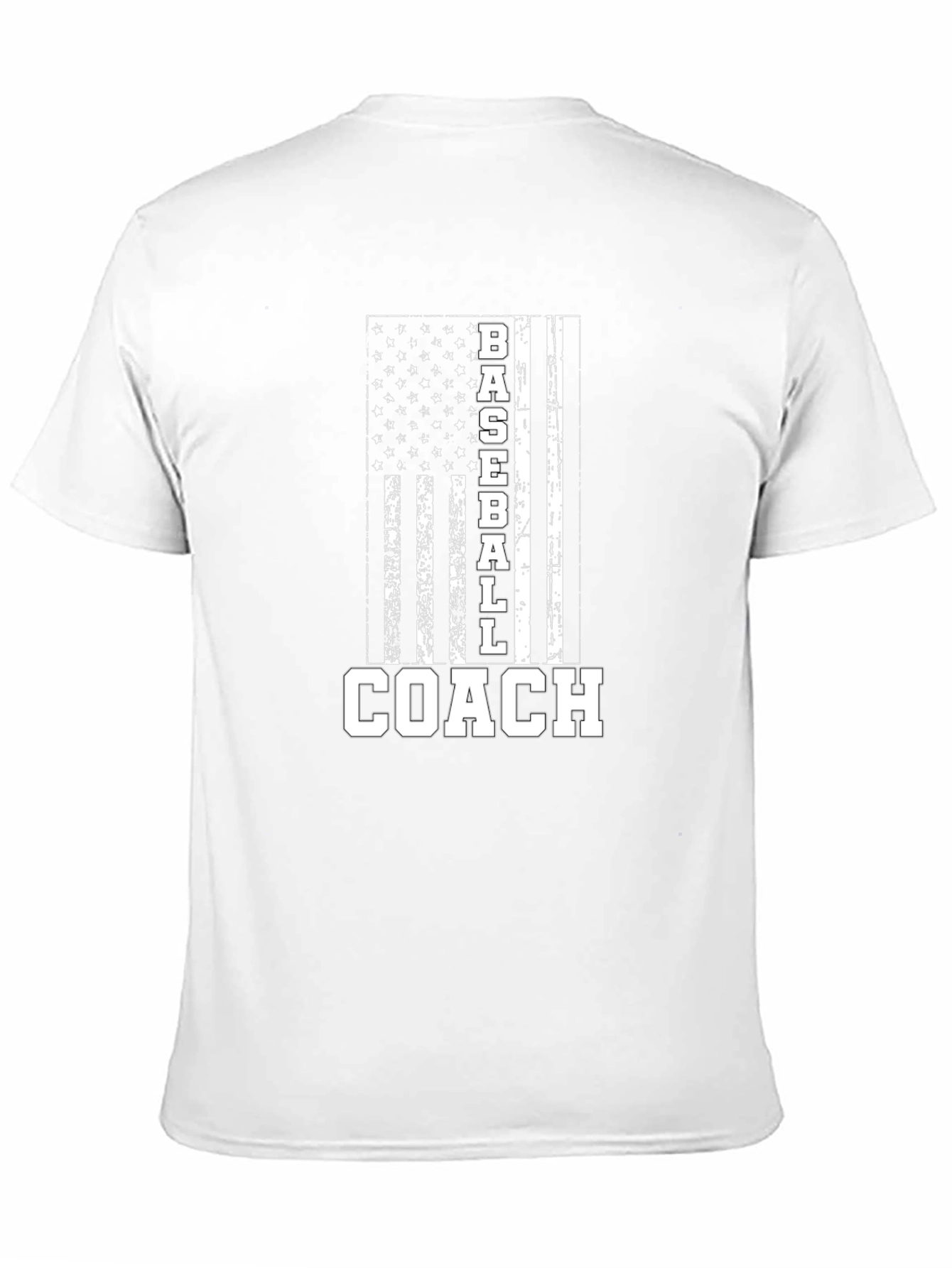 Baseball Coach American Flag T-Shirt