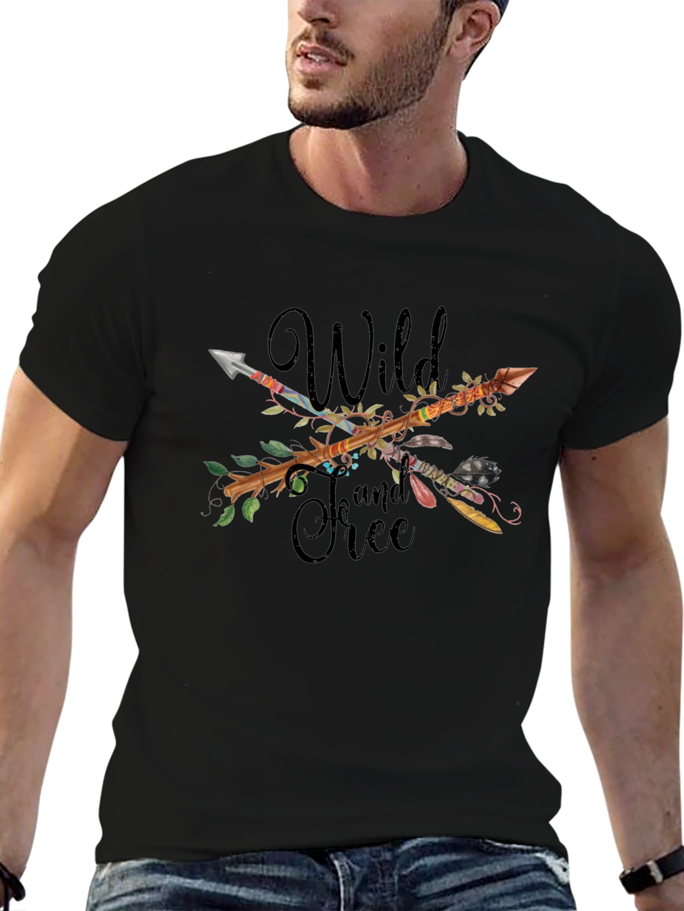 Wild and Free Arrow T-Shirt - Black