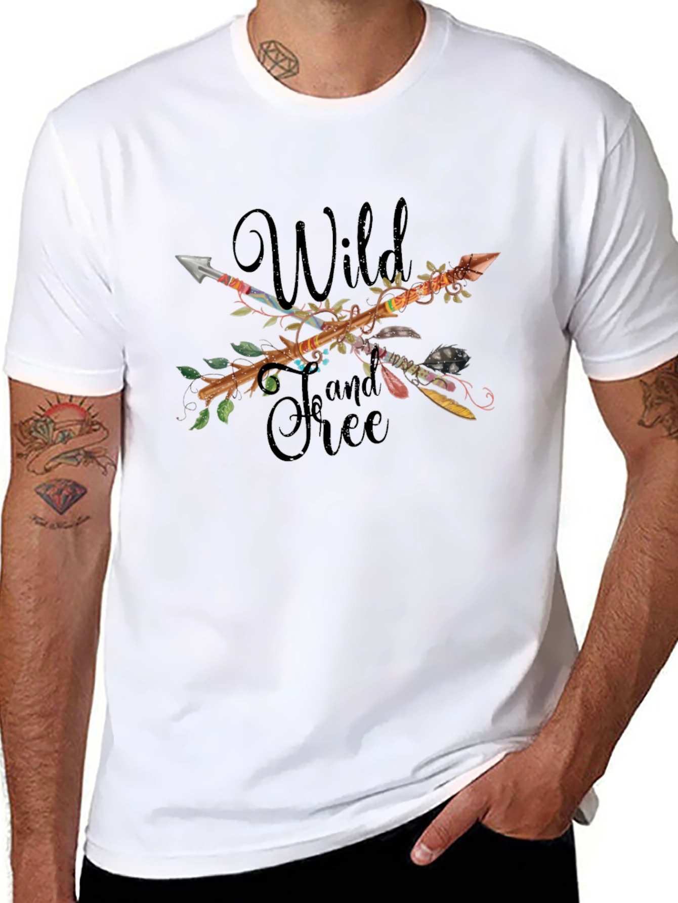 Wild and Free Arrow T-Shirt - Black
