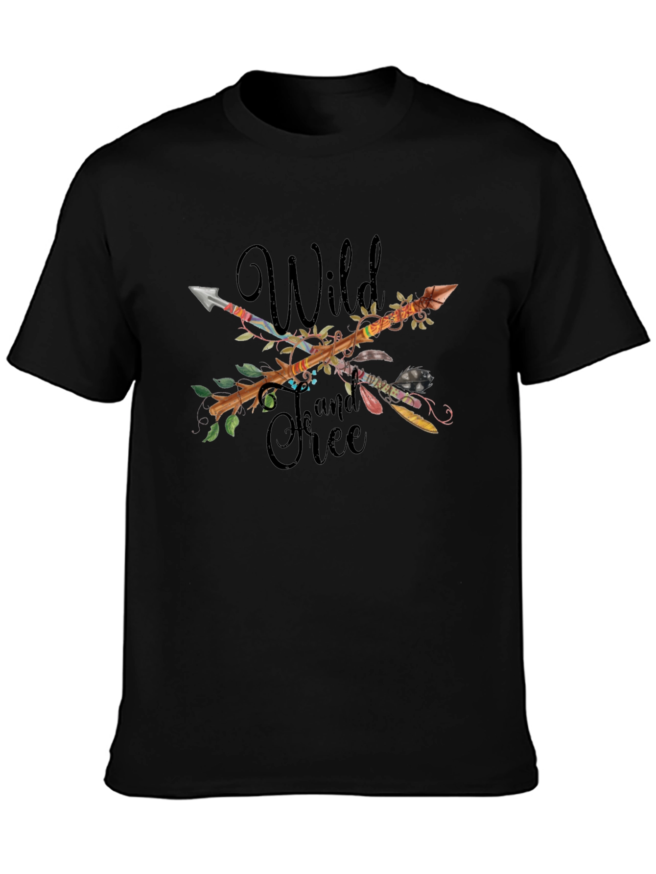 Wild and Free Arrow T-Shirt - Black