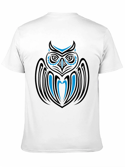 Tribal Owl Graphic Black T-Shirt