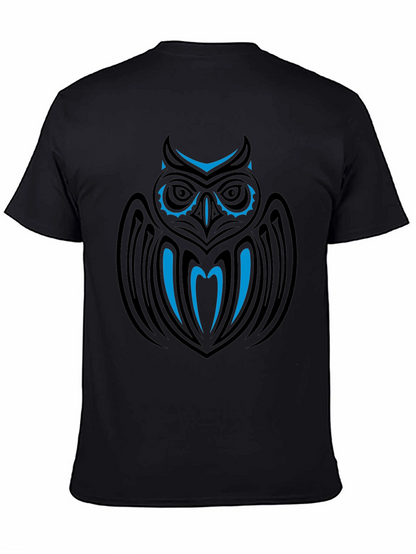 Tribal Owl Graphic Black T-Shirt