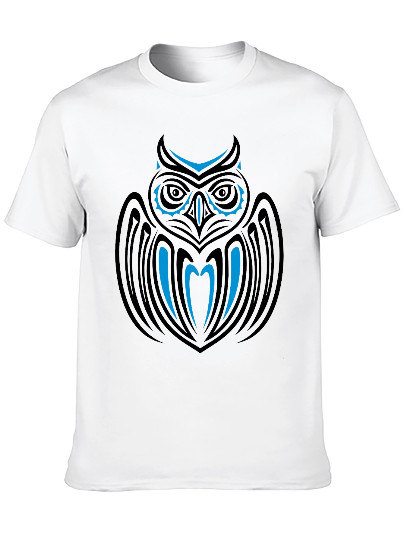 Tribal Owl Graphic Black T-Shirt