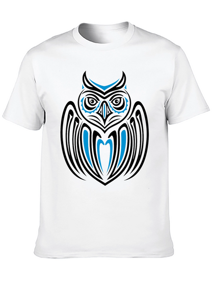 Tribal Owl Graphic Black T-Shirt