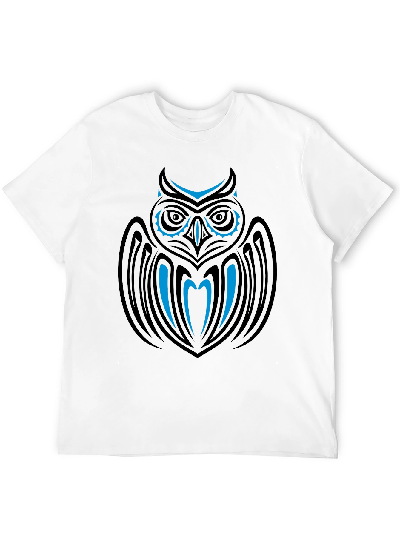 Tribal Owl Graphic Black T-Shirt