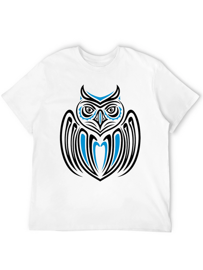 Tribal Owl Graphic Black T-Shirt