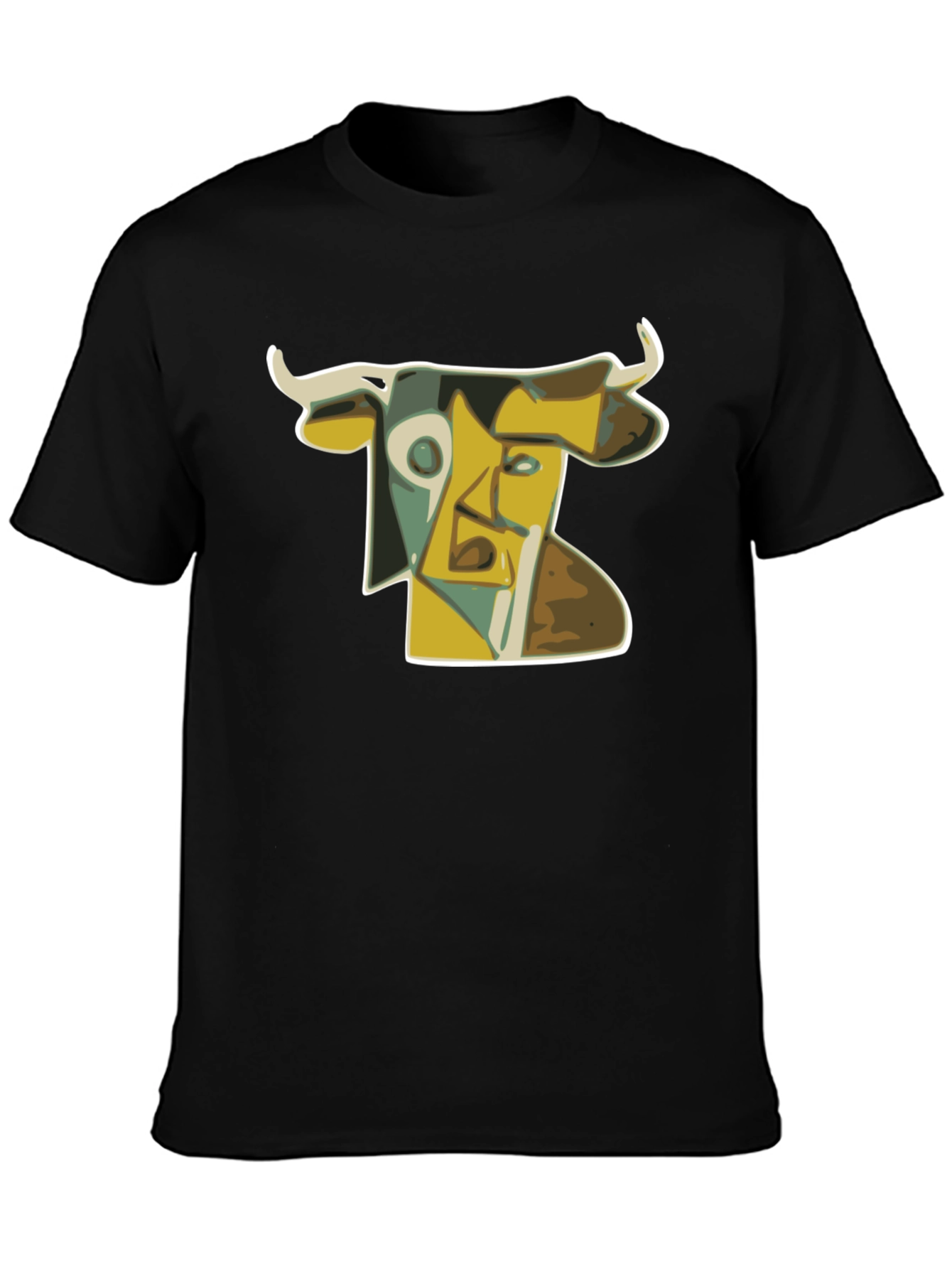 Abstract Bull T-Shirt: Modern Art Style