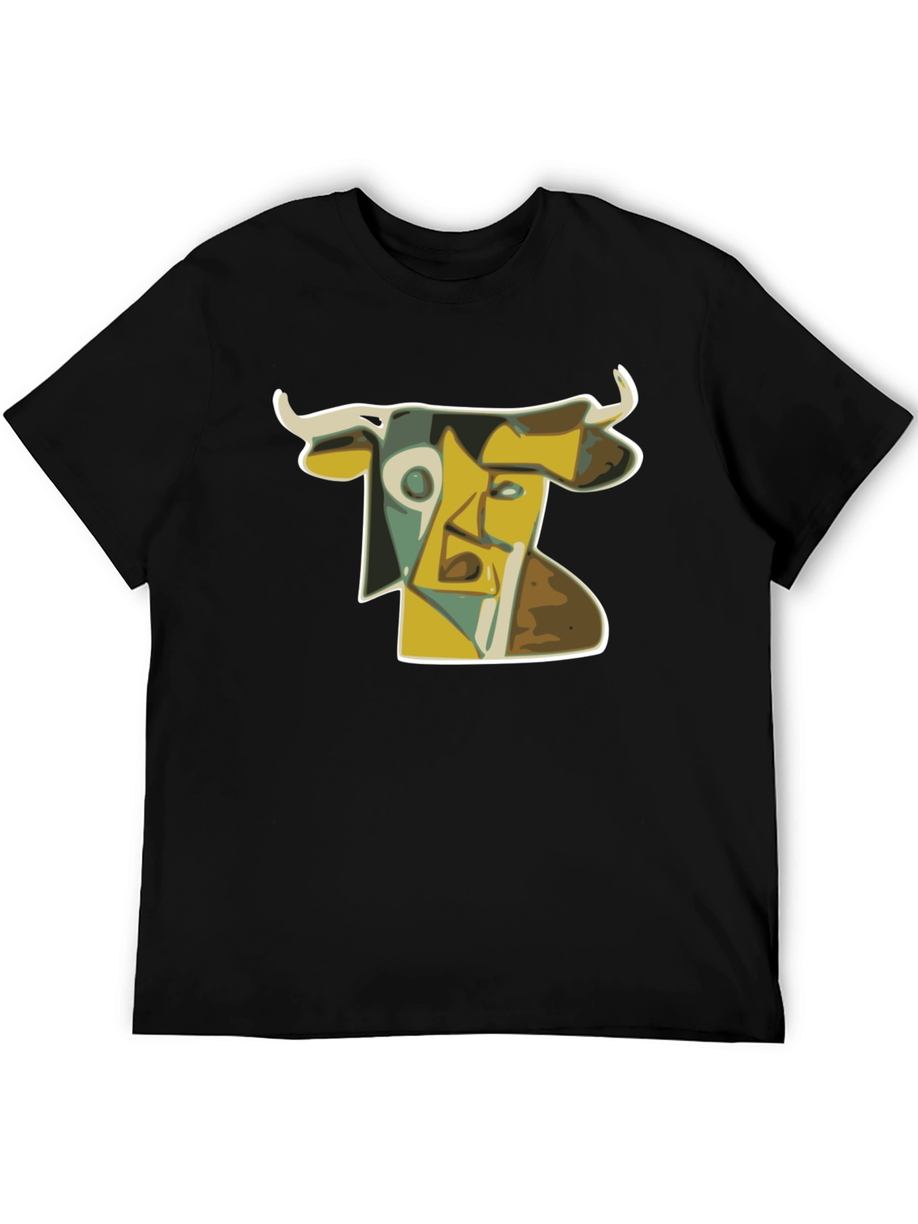 Abstract Bull T-Shirt: Modern Art Style