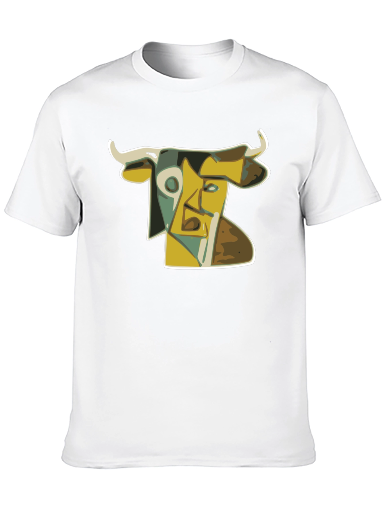 Abstract Bull T-Shirt: Modern Art Style