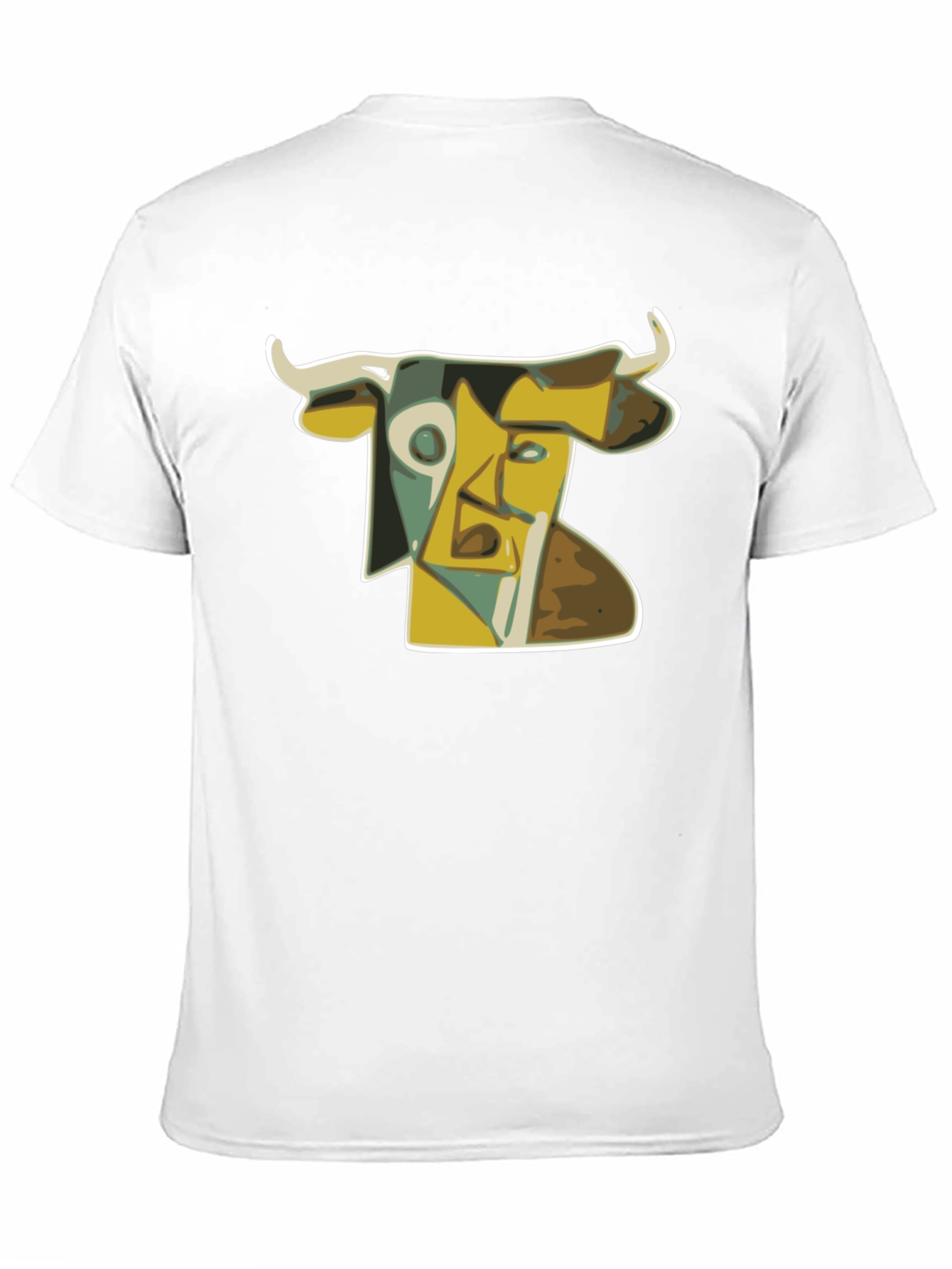 Abstract Bull T-Shirt: Modern Art Style