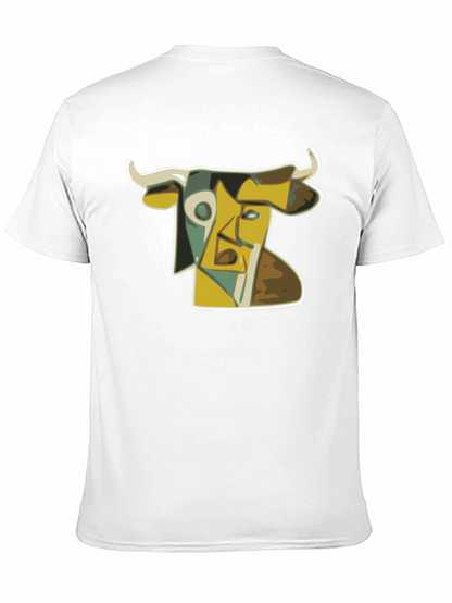 Abstract Bull T-Shirt: Modern Art Style
