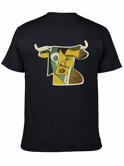 Abstract Bull T-Shirt: Modern Art Style