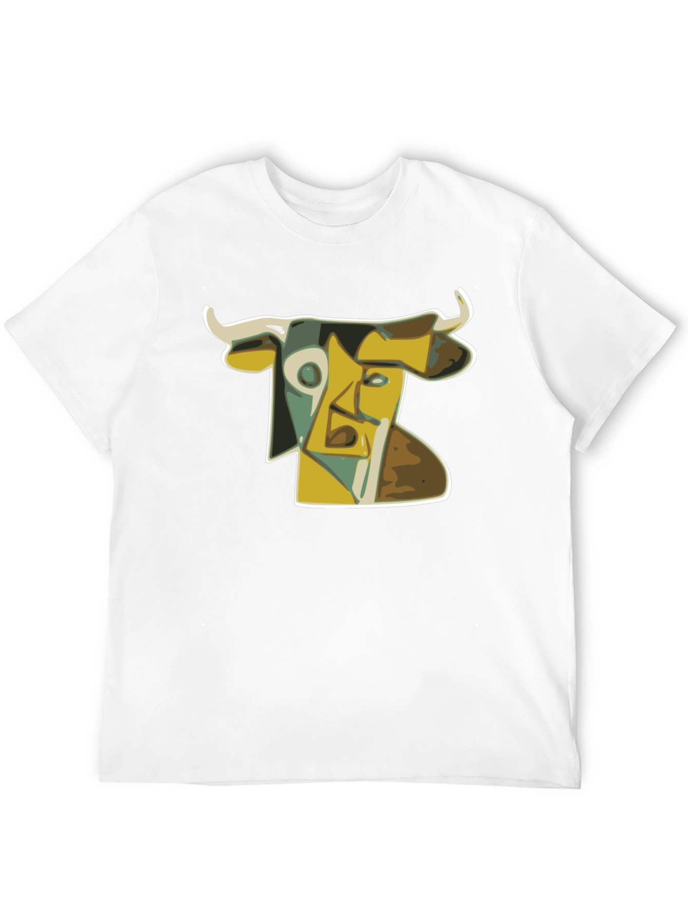 Abstract Bull T-Shirt: Modern Art Style
