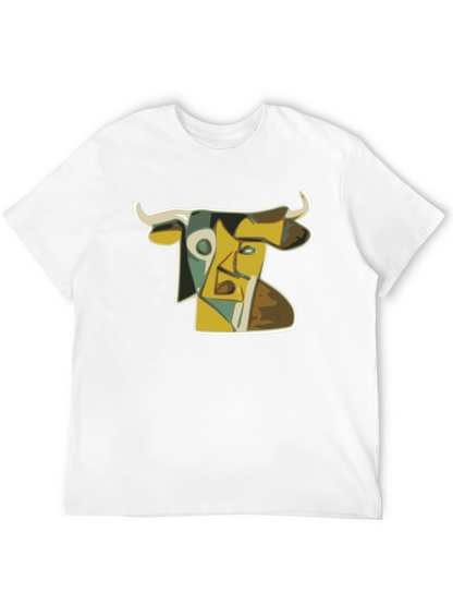 Abstract Bull T-Shirt: Modern Art Style