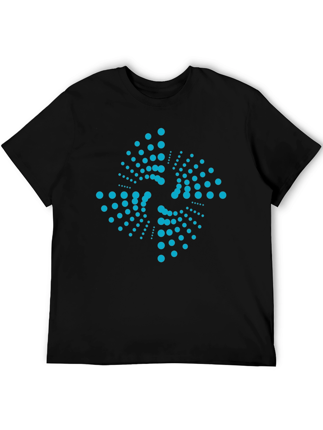 Abstract Dot Pattern Black T-Shirt
