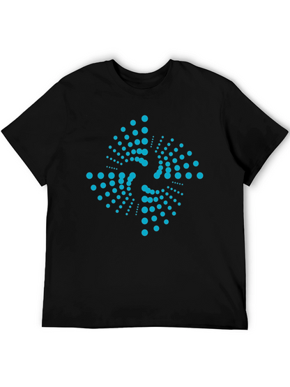 Abstract Dot Pattern Black T-Shirt