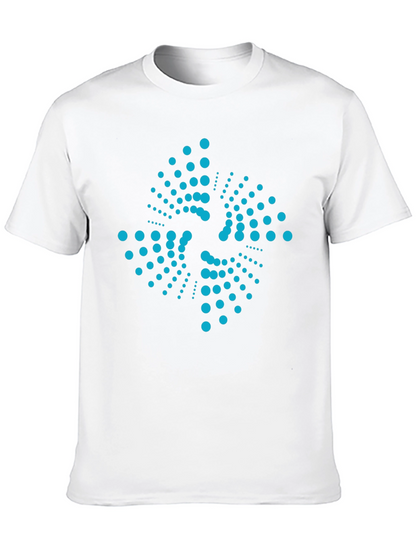 Abstract Dot Pattern Black T-Shirt