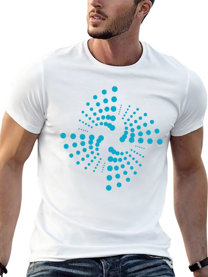 Abstract Dot Pattern Black T-Shirt