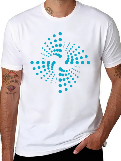 Abstract Dot Pattern Black T-Shirt