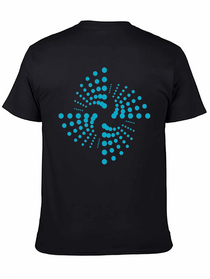 Abstract Dot Pattern Black T-Shirt