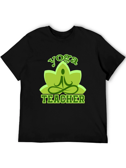Yoga Teacher T-Shirt - Lotus Design Soft Cotton Blend