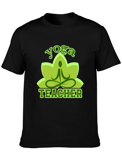Yoga Teacher T-Shirt - Lotus Design Soft Cotton Blend