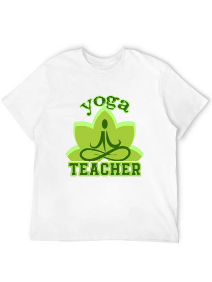Yoga Teacher T-Shirt - Lotus Design Soft Cotton Blend