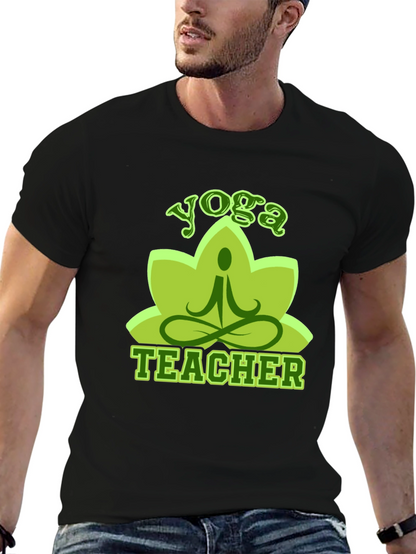 Yoga Teacher T-Shirt - Lotus Design Soft Cotton Blend