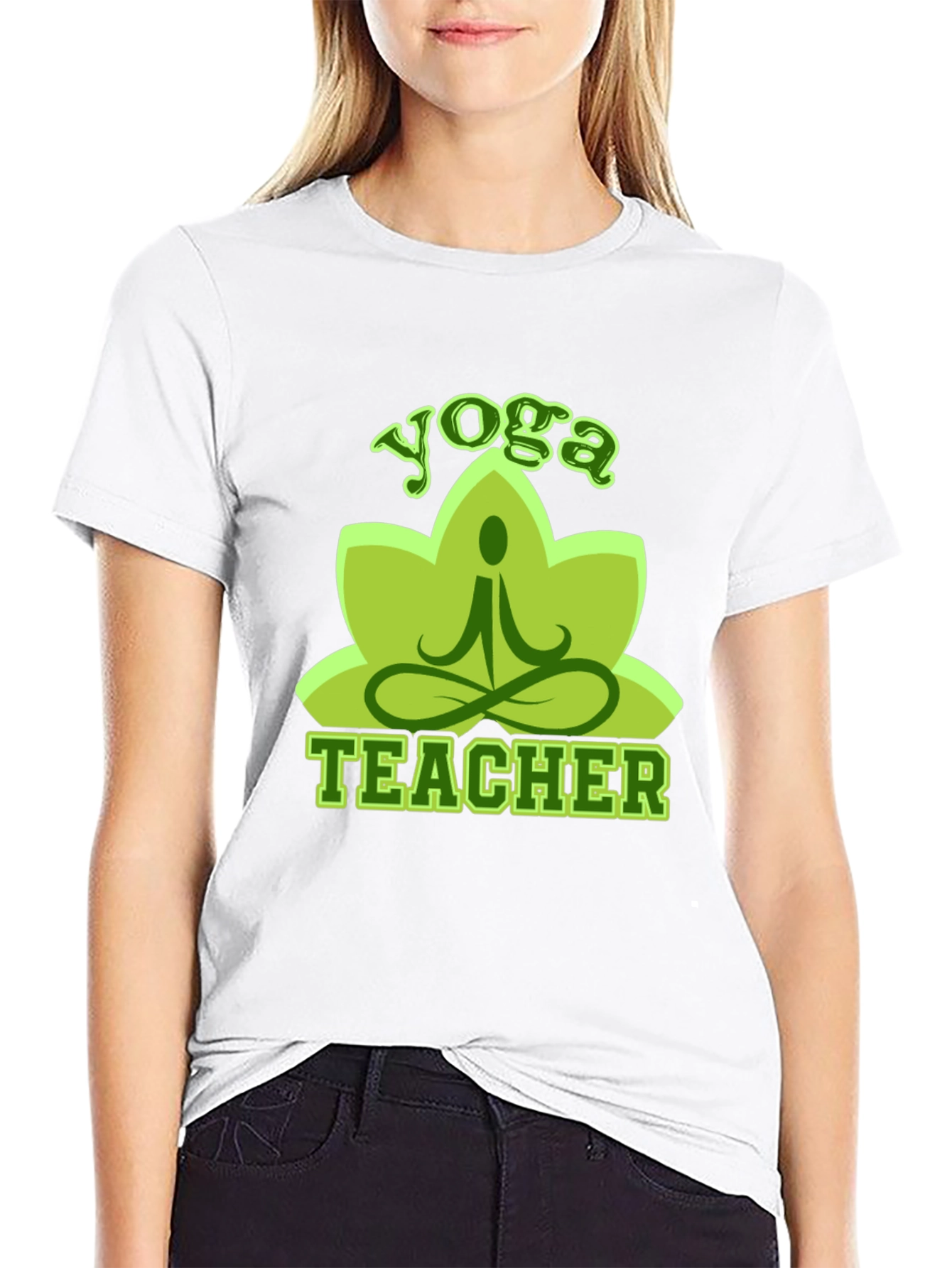 Yoga Teacher T-Shirt - Lotus Design Soft Cotton Blend