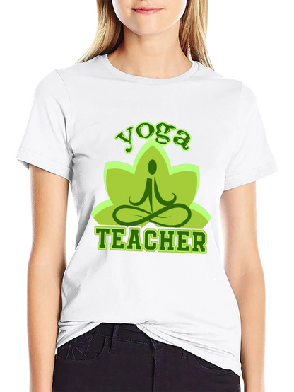 Yoga Teacher T-Shirt - Lotus Design Soft Cotton Blend
