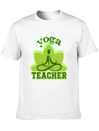 Yoga Teacher T-Shirt - Lotus Design Soft Cotton Blend