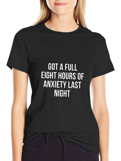 Anxiety Hours T-Shirt - Black Crew Neck Tee