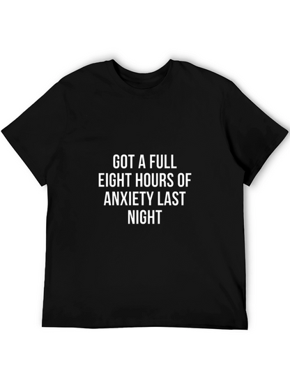 Anxiety Hours T-Shirt - Black Crew Neck Tee